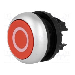 1 pcs x EATON ELECTRIC - M22-D-R-X0 - Switch: push-button, 22mm, Stabl.pos: 1, red, none, IP67, flat, Pos: 2
