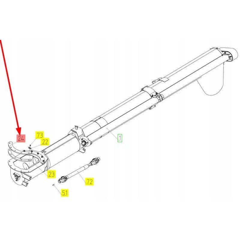 100839724 discharge pipe mounting