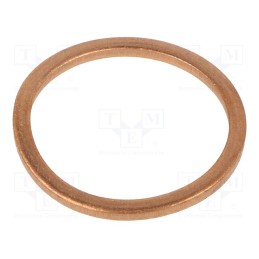 1 pcs x ELESA+GANTER - DIN 7603-CU-24-29-A - Gasket, copper, Thk: 2mm, Øint: 24mm, Øout: 29mm, DIN 7603