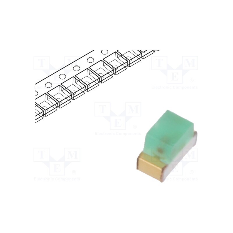 5 pcs x KINGBRIGHT ELECTRONIC - KP-1608SGD - LED, SMD, 0603, green, 3÷8mcd, 1.6x0.8x1.1mm, 160°, 2.2÷2.5V, 20mA