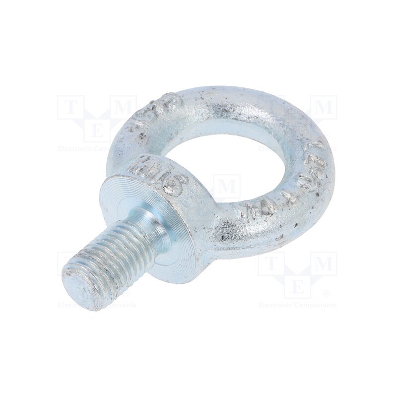1 pcs x DROMET - SZU16 - Lifting eye bolt, M16x27, Head: eye, steel, zinc, DIN 580, 35mm