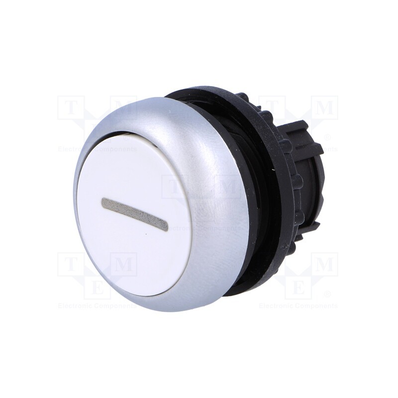 1 pcs x EATON ELECTRIC - M22-D-W-X1 - Switch: push-button, 22mm, Stabl.pos: 1, white, none, IP67, flat