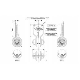 Right marker lamp hanging 2 LED 12v 24v horpol