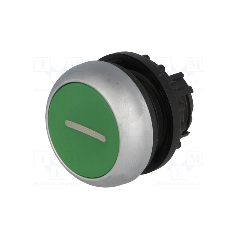 1 pcs x EATON ELECTRIC - M22-D-G-X1 - Switch: push-button, 22mm, Stabl.pos: 1, green, none, IP67, flat