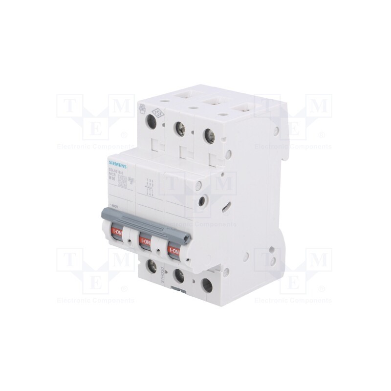 1 pcs x SIEMENS - 5SL6316-6 - Circuit breaker, 400VAC, Inom: 16A, Poles: 3, Charact: B, 6kA, IP20