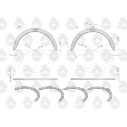 Set of half rings n 0 20 and cut 42013991 c 330