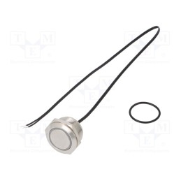 1 pcs x ONPOW - MTA22F-10/Y/S - Switch: vandal resistant, Pos: 2, SPST-NO, 50mA/24VDC, IP65, Ø22mm