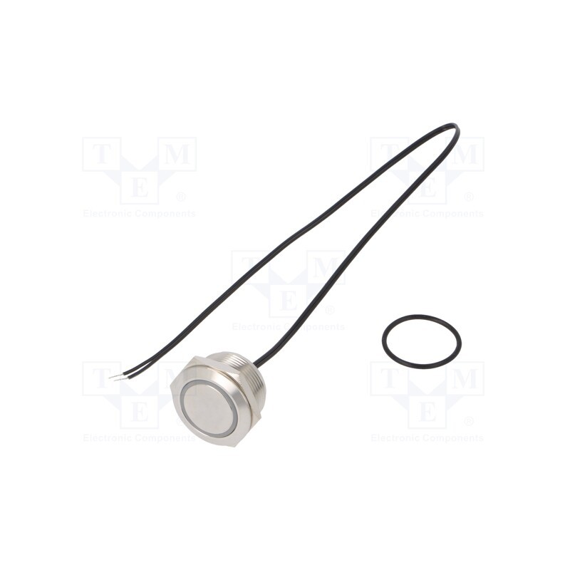 1 pcs x ONPOW - MTA22F-10/Y/S - Switch: vandal resistant, Pos: 2, SPST-NO, 50mA/24VDC, IP65, Ø22mm