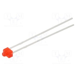 5 pcs x KINGBRIGHT ELECTRONIC - L-2060SURDK - LED, 1.8mm, red, 400÷900mcd, 90°, Front: convex, 1.95÷2.5V