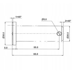 The lower hanger mounting pin is galvanized with a socket