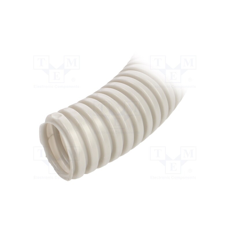 25 m x PAWBOL - 6110P - Protective tube, PVC, grey, L: 25m, -25÷60°C, 320N, Øint: 25mm