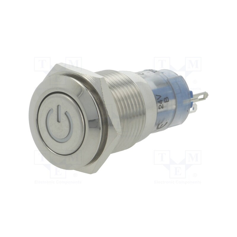 1 pcs x ONPOW - LAS2GQF-11DT/B/24V/S - Switch: vandal resistant, Pos: 2, SPDT, 0.5A/220VAC, 1A/24VDC, IP40