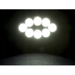 Oval work spotlight 8 LED 24W 12V 24V 2 pcs