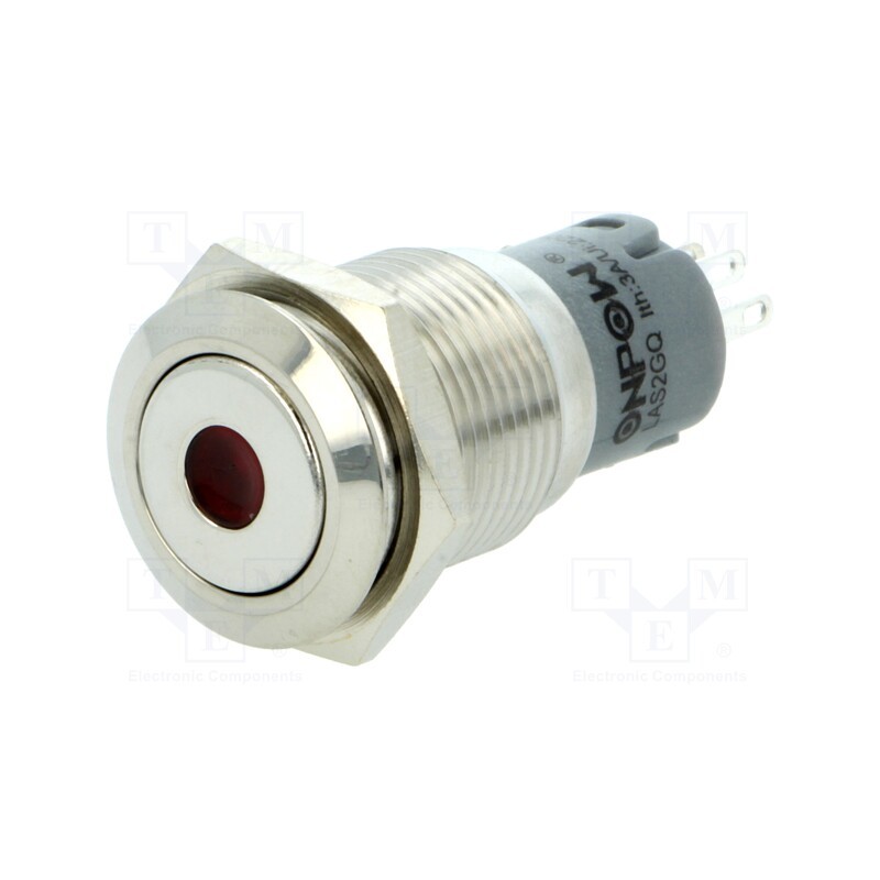 1 pcs x ONPOW - LAS2-GQF-11D/R24V/S-P - Switch: vandal resistant, Pos: 2, SPDT, 0.5A/220VAC, 1A/24VDC, IP65