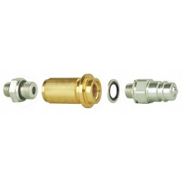 Euro quick connector, socket, M18 plug, yellow