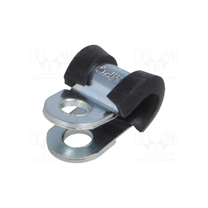 1 pcs x MPC INDUSTRIES - LKD10512 - Fixing clamp, ØBundle : 5mm, W: 12mm, steel, Cover material: EPDM