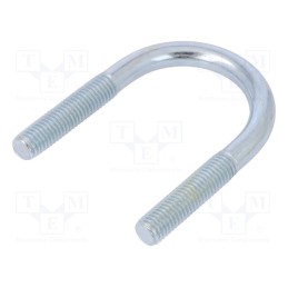 1 pcs x DROMET - CB10..43..81 (1 1/4') - U-bolt, B, 1.5, steel, zinc, Thread len: 41mm, for fixing pipes