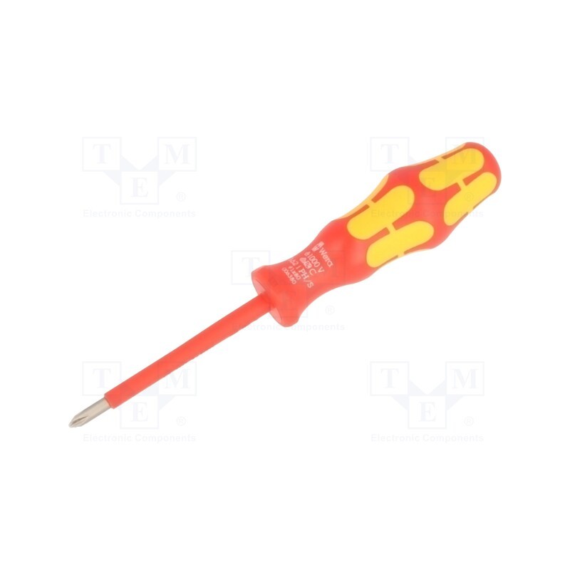 1 pcs x WERA - 5006380001 - Screwdriver, insulated, PlusMinus cross PH-type, PH/S1, 1kVAC