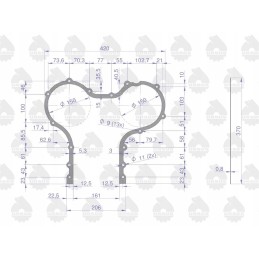Set of engine gasket set 2022766u c 33