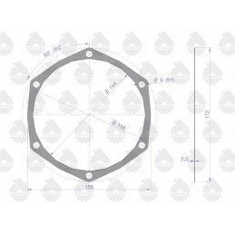 Set of engine gasket set 2022766u c 33