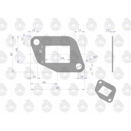 Set of engine gasket set 2022766u c 33