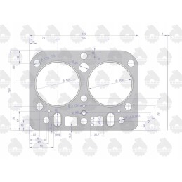 Set of engine gasket set 2022766u c 33