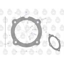 Set of engine gasket set 2022766u c 33