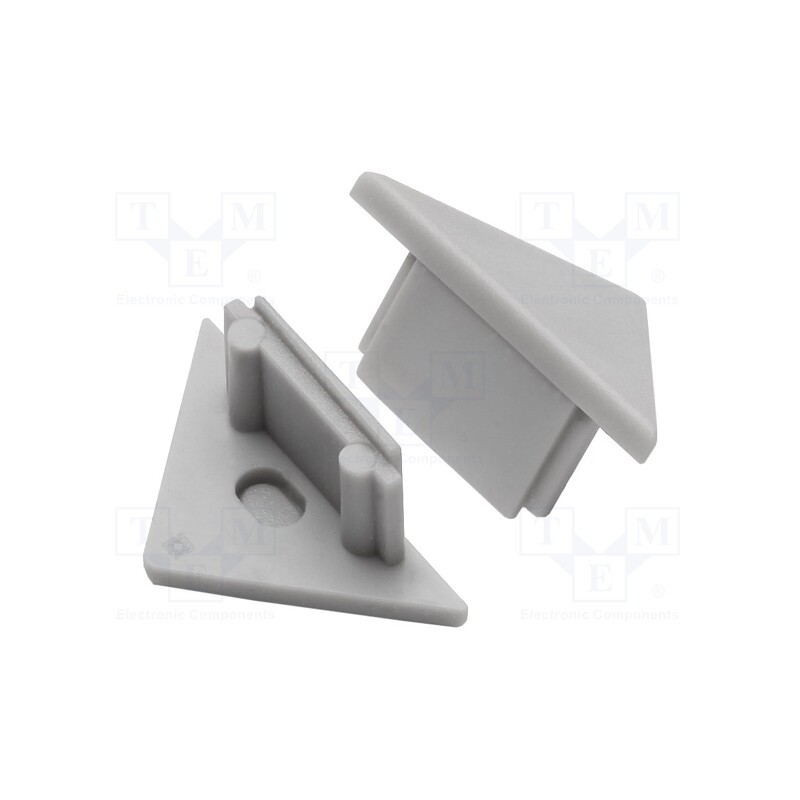 1 set x TOPMET - 91060022 -AS - Cap for LED profiles, grey, 2pcs, ABS, TRIO10
