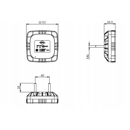 LED rear combination lamp, tractor, combine harvester