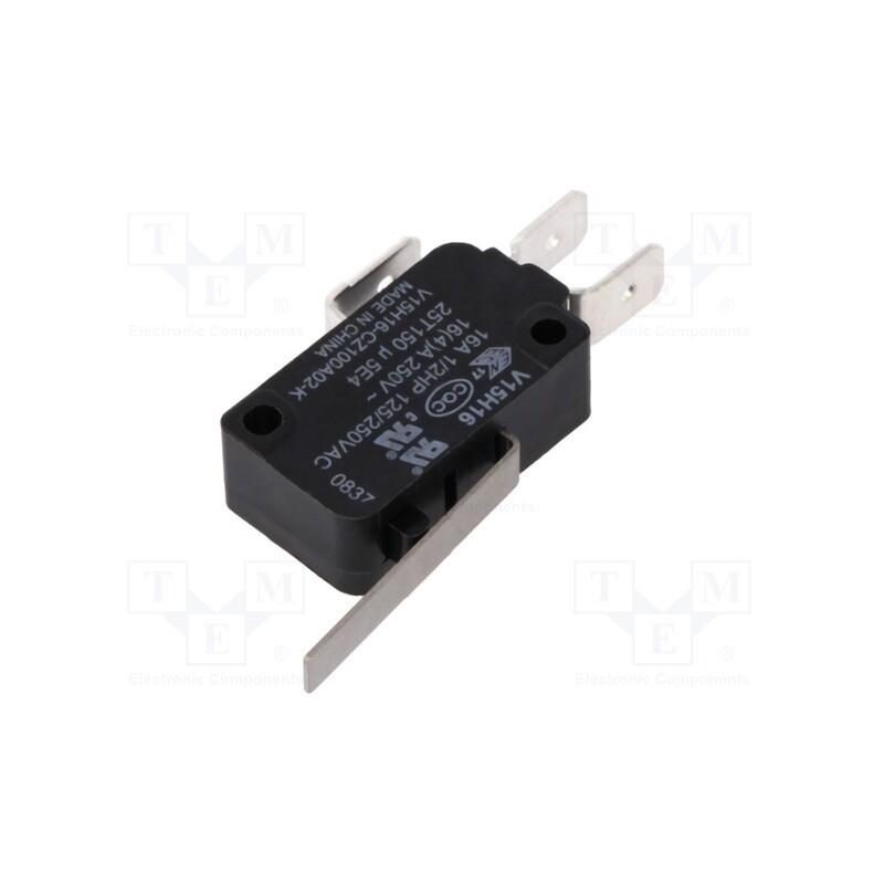 1 pcs x HONEYWELL - V15H16-CZ100A02-K - Microswitch SNAP ACTION, 16A/250VAC, with lever, SPDT, ON-(ON)