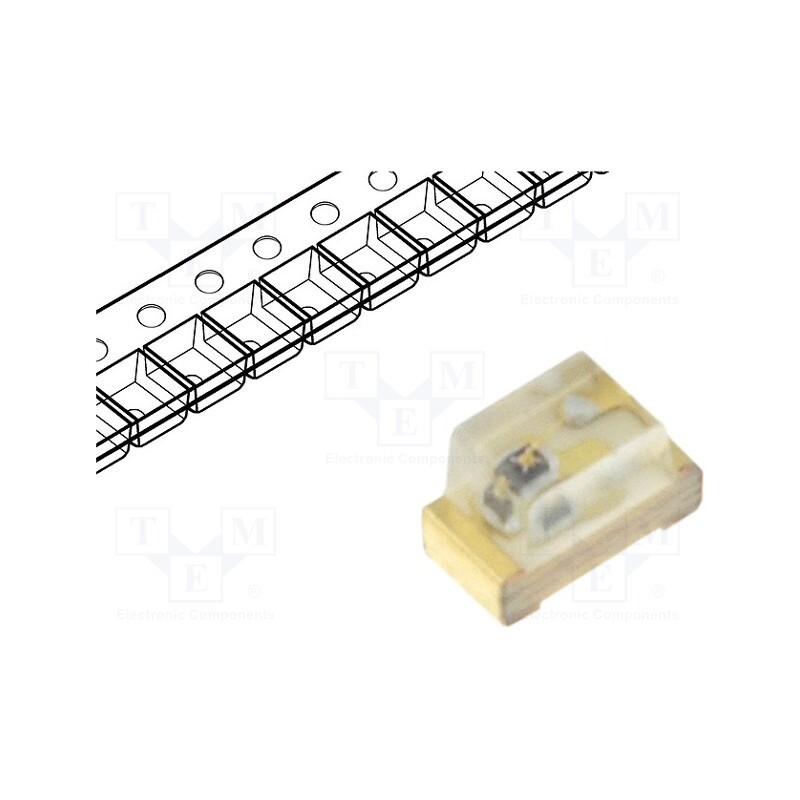 5 pcs x KINGBRIGHT ELECTRONIC - KP-1608SYCK - LED, SMD, 0603, yellow, 18÷120mcd, 1.6x0.8x1.1mm, 120°, 2÷2.5V, 20mA