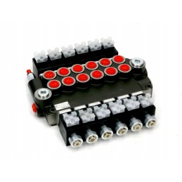 6-section hydraulic distributor, electrically controlled