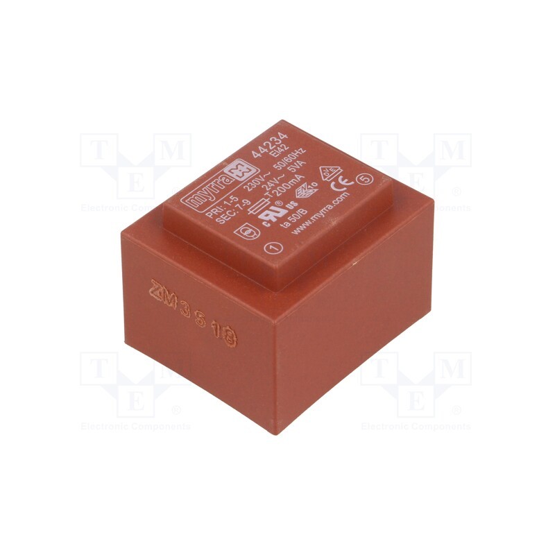 1 pcs x MYRRA - 44234 - Transformer: encapsulated, 5VA, 230VAC, 24V, 208mA, PCB