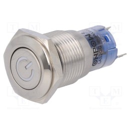 1 pcs x ONPOW - LAS2GQF-11DT/B/12V/S - Switch: vandal resistant, Pos: 2, SPDT, 0.5A/220VAC, 1A/24VDC, IP40