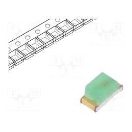 5 pcs x KINGBRIGHT ELECTRONIC - KPT-1608SGD - LED, SMD, 0603, green, 3÷8mcd, 1.6x0.8x0.75mm, 160°, 2.2÷2.5V, 20mA