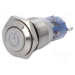 1 pcs x ONPOW - LAS2GQF-11DT/G/12V/S - Switch: vandal resistant, Pos: 2, SPDT, 0.5A/220VAC, 1A/24VDC, IP40