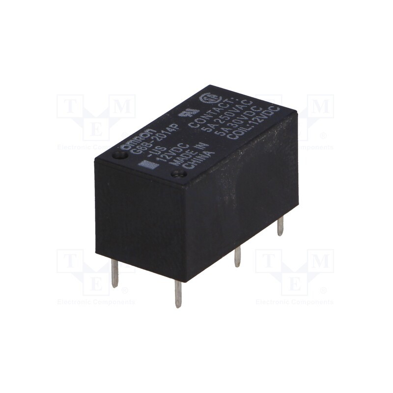 1 pcs x OMRON OCB - G6B-2014P-US 12VDC - Relay: electromagnetic, DPST-NC, Ucoil: 12VDC, Icontacts max: 5A