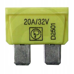Blade fuse 20a 19 1x5 1x18 5mm yellow 50