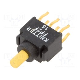 1 pcs x KNITTER-SWITCH - FP 2 F - Switch: push-button, Pos: 2, DPDT, 0.4A/28VDC, ON-(ON), Body: black