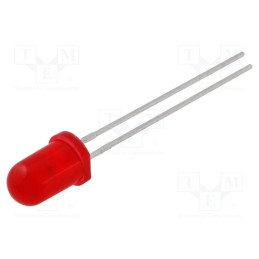 5 pcs x KINGBRIGHT ELECTRONIC - L-53LID - LED, 5mm, red, 0.8÷5mcd, 60°, Front: convex, 2÷2.5V, No.of term: 2