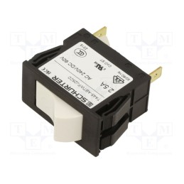 1 pcs x SCHURTER - 4430.0543 - Circuit breaker, Urated: 240VAC, 60VDC, 2.5A, DPST, Poles: 2, MCB