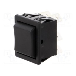 1 pcs x BULGIN - C1572ATMBB - ROCKER, DP3T, Pos: 3, (ON)-OFF-(ON), 16A/250VAC, black, none, 1550