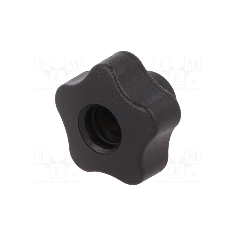 1 pcs x ELESA+GANTER - VCT.32 FP-M5 - Knob, Ø: 32mm, Int.thread: M5, 12mm, H: 23mm, technopolymer PP