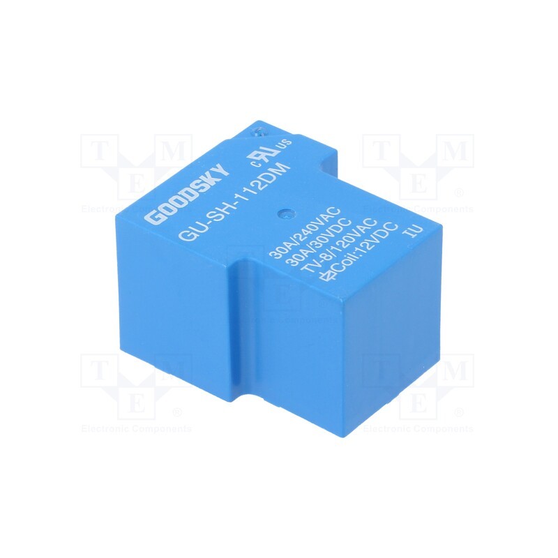 1 pcs x GOODSKY - GU-SH-112DM - Relay: electromagnetic, SPST-NO, Ucoil: 12VDC, 30A, Series: GU, PCB