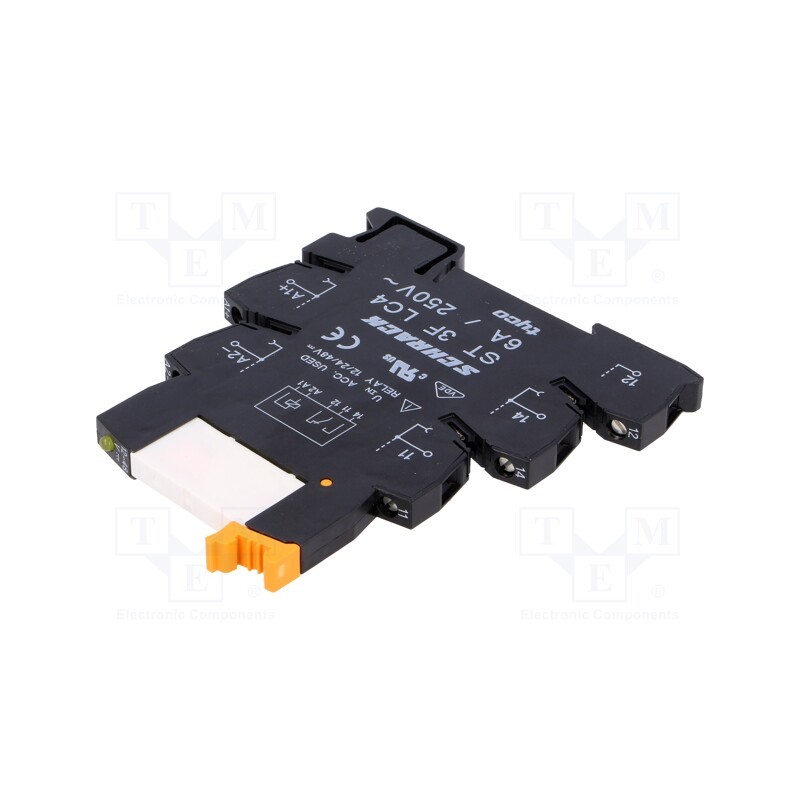 1 set x SCHRACK - 3-1416100-2 - Relay: interface, SPDT, Ucoil: 24VDC, 6A, 6A/250VAC, 6A/28VDC, IP67