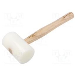 1 pcs x LeanCraft - KENDO-PA-60-W - Hammer, 340g, 60mm, round, polyamide, wood (ash), KENDO