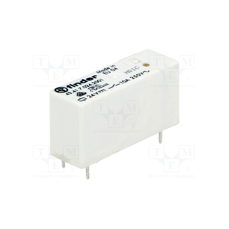1 pcs x FINDER - 43.41.7.024.2001 - Relay: electromagnetic, SPDT, Ucoil: 24VDC, Icontacts max: 15A