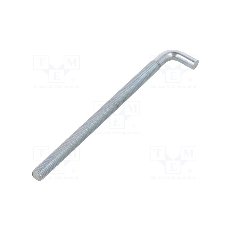 1 pcs x DROMET - HP10170 - Hook, straight, steel, zinc, Thread len: 145mm, Overall len: 170mm