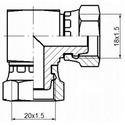 Angle connector aa m20x1 5 m18x1 5 hydrolider