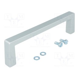 1 pcs x MENTOR - 268.03 - Handle, aluminium, grey, H: 40mm, L: 146.5mm, W: 12.2mm
